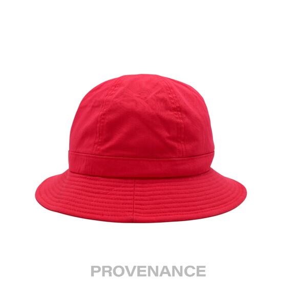 🔴 Balenciaga BB Logo Embroidered Bucket Hat - Red M - Picture 2 of 9